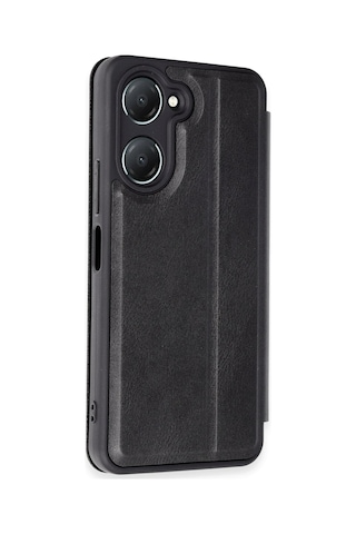 Gld-spt- Newface Vivo Y18 Kılıf Flip Cover - Siyah