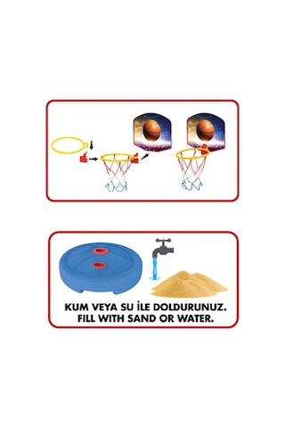 Küçük Ayaklı Basket Potası Seti - Spor Oyuncakları - Basketbol Oyuncakları - Basket Seti