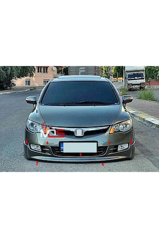Honda Civic Fd6 Uyumlu Ön Tampon Eki Karlık Makyajsız Kasa Fiberglass Boyasız