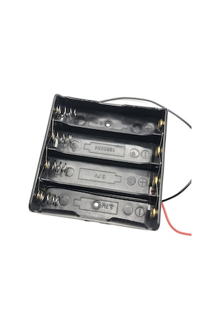 18650 2 Tel 4lü Pil Kutusu Paralel  4 Adet 3.7V Paralel Lityum Li