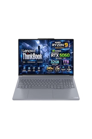 Lenovo Thinkbook 16P G6 21U00013TX R9 8940HX 32 GB DDR5 1 TB SSD RTX5060 8 GB 16" Free Dos Dizüstü Bilgisayar