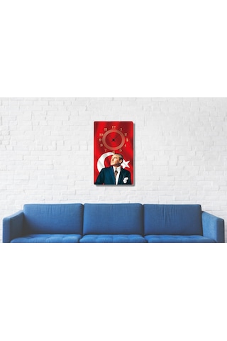 Decorıta Cam Saat | Atam Çok Renkli