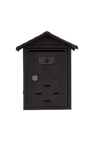 Akşan Çatılı Posta Ve Evrak Kutusu Anahtarlı Siyah