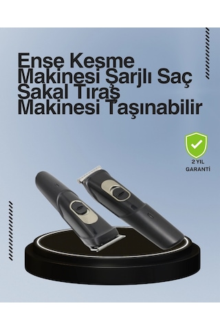 Kablosuz, Paslanmaz Çelik Bıçaklı Profesyonel Saç Ve Sakal Tıraş Makinesi Sessiz, Güçlü Ve Ergonomik 1 - 2 Saat