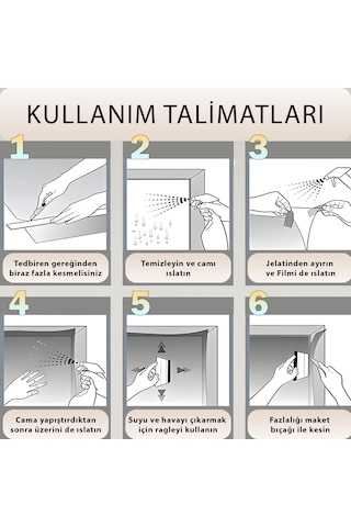 75 Cm X 6 M Siyah Cam Filmi %35 Uygulama Setli