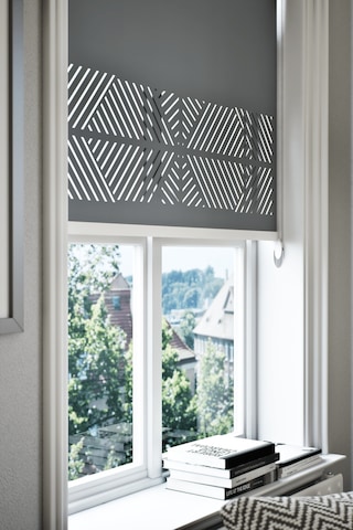 Auralight Lazer Kesim Mat Stor Perde, Lazer Kesimli Klasik Serisi, C-2004 Antrasit Renk