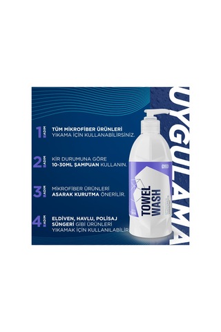Gyeon Q²m Towelwash Mikrofiber Bez Havlu Eldiven Keçe Ped Yıkama