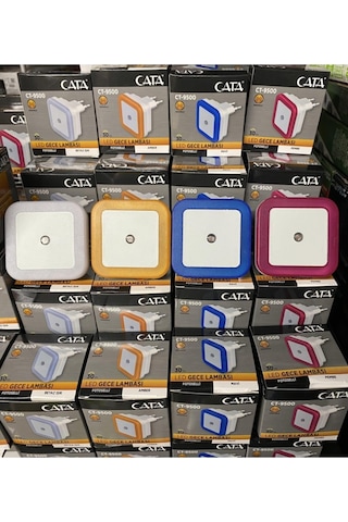 Ct-9500 Led Gece Lambası Fotoselli Led Otomatik Yan 2 Adet Beyaz
