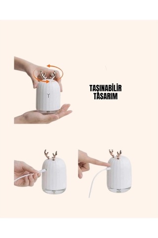 Ceylan Adam Abs+pp Malzemeli Taşınabilir 220 Ml Usb Mist Nemlendirici