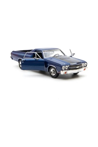 Motor Max 1:24 1970 Chevy El Camino Ss 396 Model Araba - Lacivert Metal Diecast Koleksiyon