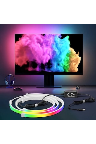 68.58cm Ekran Rengi Ve Müzik Ve Oyun İle Senkronize - Monitörler İçin Akıllı Led Şerit Işıkları, Rgbıc Bilgisayar Işık Barları, Usb Güçlü, Yazılım Kontrolü, Oyun Ve Masa Dekorasyonu İçin İdeal