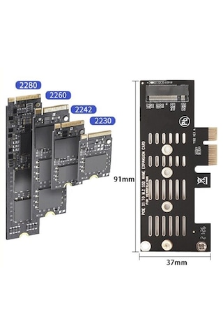 5225 Pci-e Express 3.0 To Nvme Ssd M.2 M Key Çevirici Kart