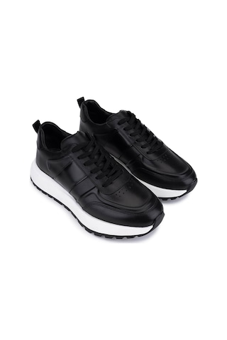 Tamer Tanca Erkek Hakiki Deri Siyah Sneakers & Spor Ayakkabı 222 70113 Erk Ayk Sk25-26 Sıyah Siyah