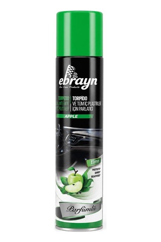 Universal Araç İçi Torpido Ve Tüm Araç İçi Plastikler İçin Parlatıcı Sprey - Parfümlü Elma 300 Ml
