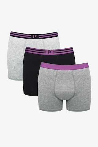 Penti Color Belt 3lü Gri Boxer Gri Melanj GRI MELANJ Gri Melanj