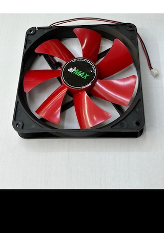 14 Cm Kasa Fanı 2 Pin 14 Cm Fan 14x14x2.5 Cm Fan Kırmızı