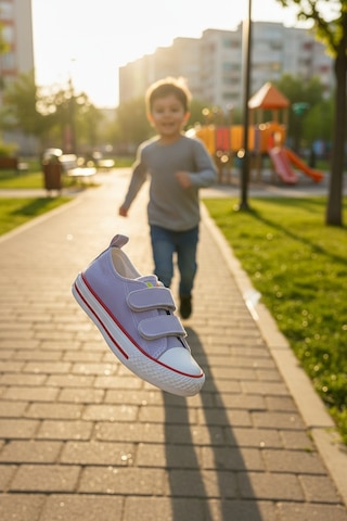 Enoch Burun Korumalı Converse Cırtlı Çocuk Ayakkabı Lila