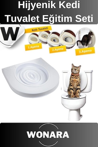 Pratik Yavru Yetişkinler Klozet Alıştırma Kapaklı Kum Kabı Hijyenik Kedi Tuvalet Eğitim Seti