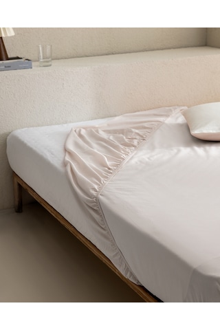 Madame Coco Manon Çift Kişilik %100 Pamuk Ranforce Lastikli Çarşaf - Taş Taş