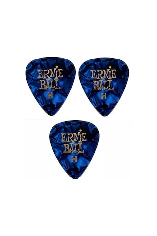 Ernie Ball P09168 Pearloid Heavy Mavi Gitar Pena 3 Adet 0,94mm
