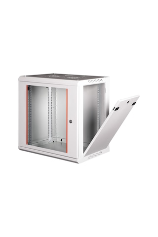 Lande - 12u 19" Duvar Tipi Rack Kabinet Genişlik: 600 Mm Derinlik: 450 Mm Açık Gri Demonte