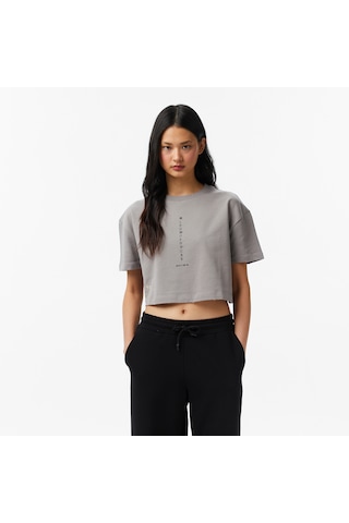 United4 Unıted4 Regular Fit Kadın Gri T-shirt Shadow Gri