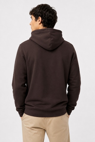 Lacoste Men's Classic Hoodie Sweatshirt Erkek Ayarlanabilir Kapüşonlu Organik Pamuk Sweatshirt Kahverengi
