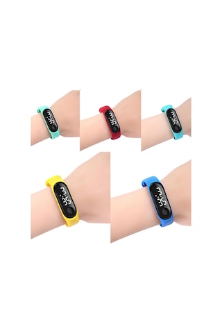 Homyl Led Dijital Saat Lüks Dokunmatik Ekran Silikon Kayış Kol