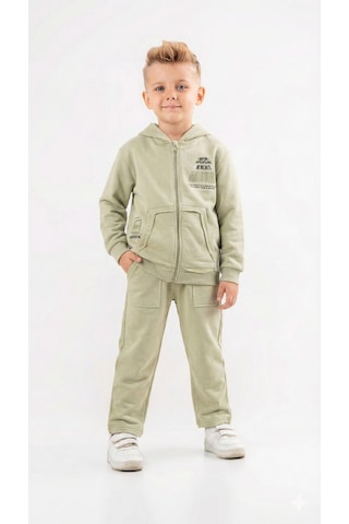 Xo Kids Erkek Çocuk 2li Kombin Takmı 8-14 Yaş Set0429 Yeşil