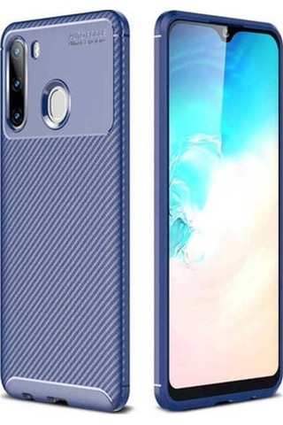 Samsung Uyumlu Galaxy A21 Kılıf Zore Negro Silikon Kapak Lacivert