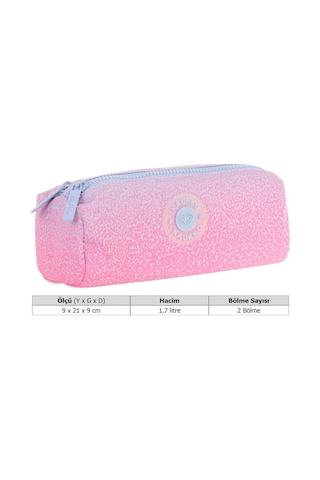 Kaukko İki Bölmeli Kız Çocuk Okul Kalem Çantası - Pembe - K2714 Pembe