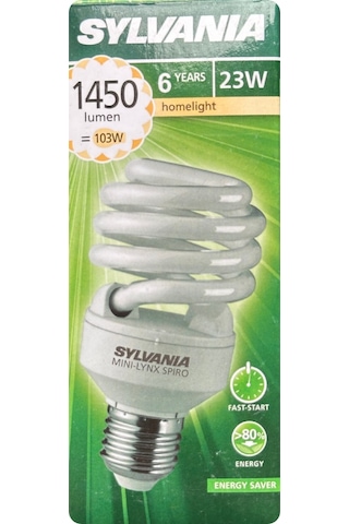 Sylvania 23w 103w 2700k Sarı Işık E27 Duylu Kalın Duy Tasarruflu Ampul