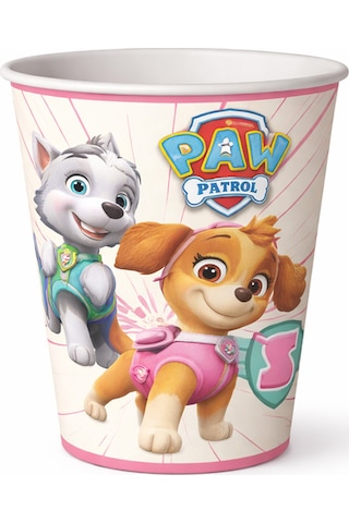 Paw Patrol Skye Ve Everest Temalı 8-9 Oz Karton Parti Bardağı - Doğum Günü Malzemeleri 50 Adet Diğer