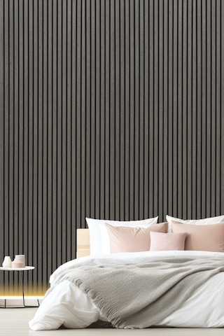 Mdf Ahşap Akustik Duvar Paneli 60x275 Cm - Gri Meşe 60x275