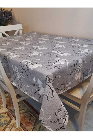 Elyaflı Pvc Masa Örtüsü Modern, Dayanıklı, Silinebilir Ve Şık Görünüm 01fnt1270 Gri