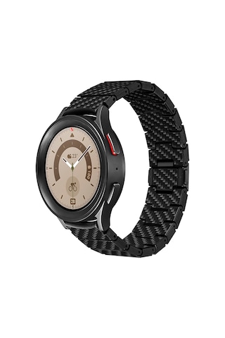 Pitaka Modern Serisi Karbon Fiber Galaxy Watch 7 40mm Uyumlu Kordon Black-grey Twill Siyah - Gri