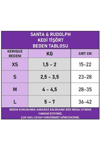 Kemique Santa And Friend Rudolph Kedi Tişörtü Yılbaşı Noel Christmas Kedi Elbisesi