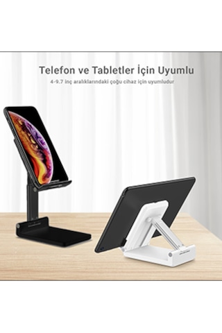 Mühlen T43 Ayarlanabilir Ergonomik Telefon Tablet Standı White