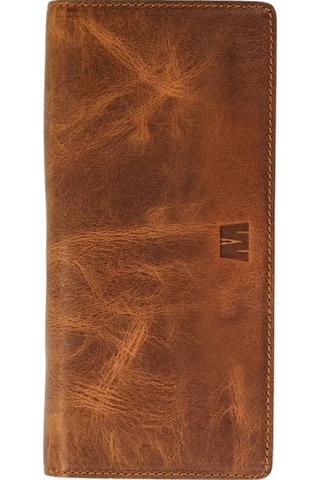 Mft Leather Hakiki Deri Unisex Telefon Bölmeli Cüzdan Golden 3367 Crazy Taba