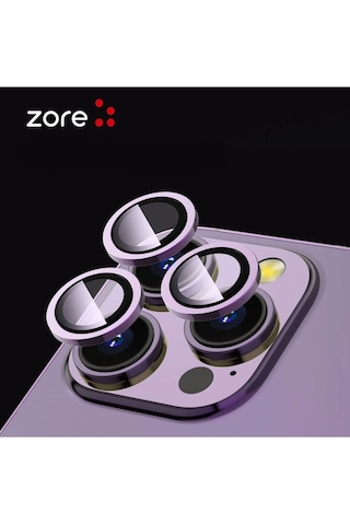 Apple Uyumlu iPhone 15 Zore Cl-12 Premium Safir Parmak İzi Bırakmayan Anti-reflective Kamera Lens Koruyucu Baby Blue