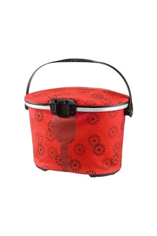 Ortlieb F79802 Up-Town City Gidon Çantası 17.5L Kırmızı-Çiçek Desen