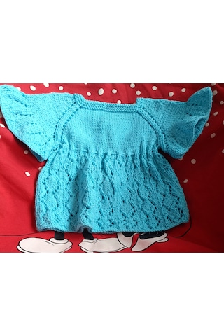 Yakamoz Butik Vintage Bebek Elbisesi Mavi