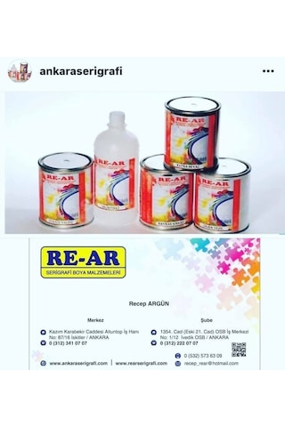 Plastisol Siyah Serigrafi Tekstil Baskı Boyası 1 Kg