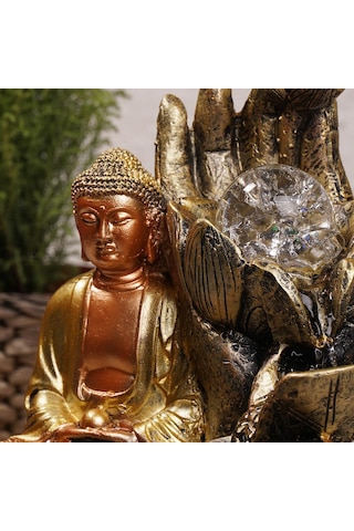 Zen Lord Buddha & Hand Temalı Su Şelalesi