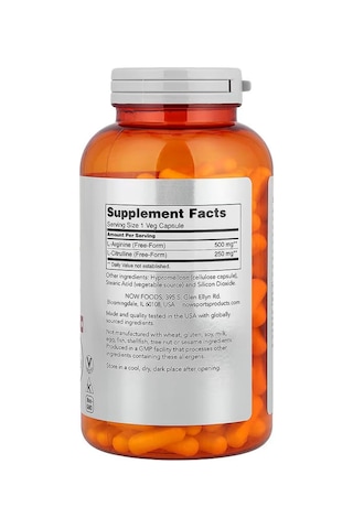 Now Foods, Sports Arginine Citrulline Nitric Oxide 240 Veg Capsules Diğer