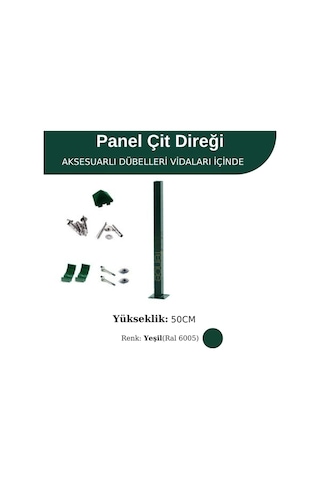 Profil Direk 50 Cm - Çim Çit Direği Panel Çit Direği