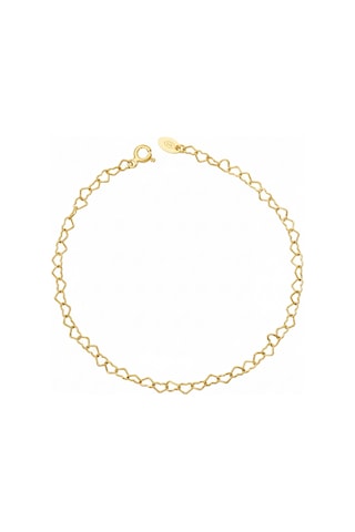 925 Ayar Gümüş 14k Gold Kaplama Kalp Bileklik "aşkın Fısıltısı" Gold
