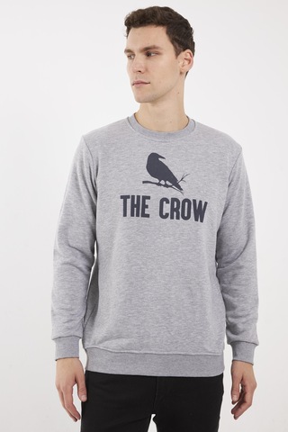 The Crow Zoom Füme O-yaka Sweatshırt Füme