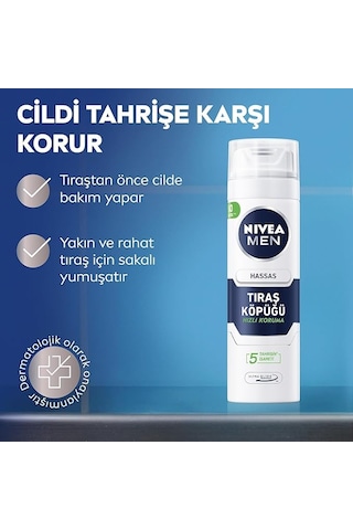 Nıvea Men Hassas Tıraş Köpüğü 200ml