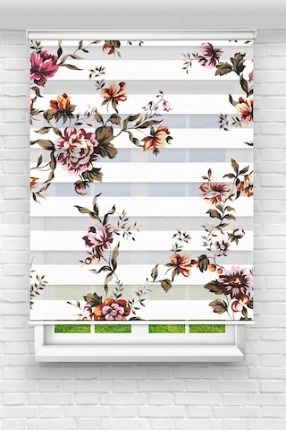 Perdeoutlet38 Baskılı Renkli Çiçekli Dijital Baskılı Zebra Perde-cocuk Odası-stor Perde Çok Renkli